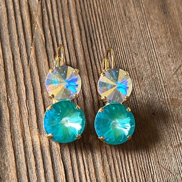 Handcrafted Earrings with Swarovski Crystal - Picture 3 of 7